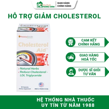 Viên Uống Hỗ Trợ Giảm Cholesterol Vitamins For Life Cholesterol Aid Nhập Khẩu Mỹ 60 Viên/Hộp