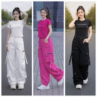 M10- Set quần kaki túi hộp phối áo phông Né thể thao hàng loại 1 (có lẻ quần)