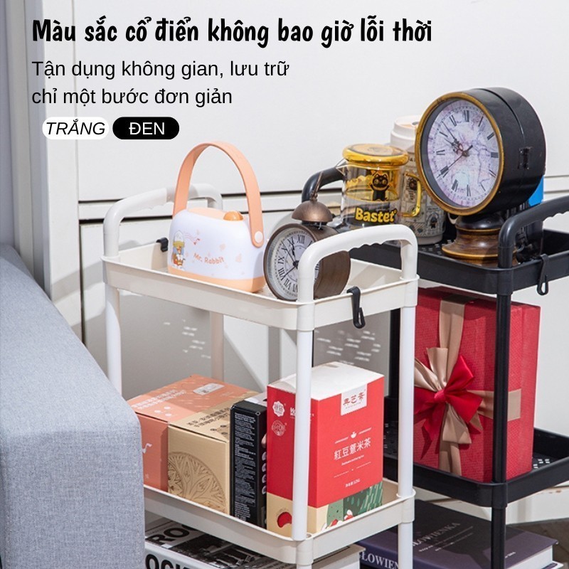 GiantMeng - Kệ Đa Năng 4Tầng Có Bánh Xe - Kệ Bỉm Sữa, Đẩy Spa Di Chuyển Linh Hoạt, Mặt Lưới Tiện Lợi