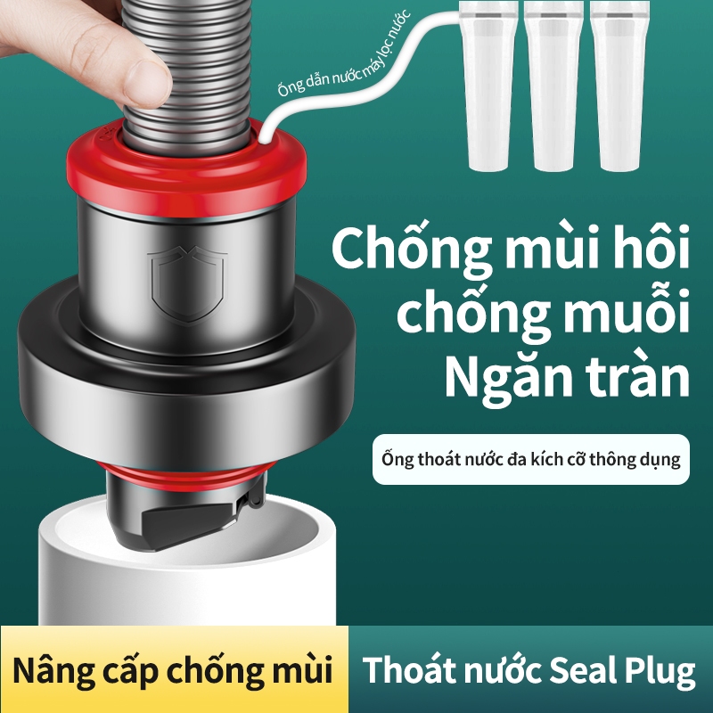 Nút Silicone Ngăn Mùi Hôi, Chống Côn Trùng Ống Thoát Nước Bồn Rửa, Máy Giặt Van 1 Chiều