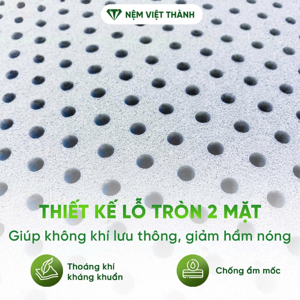 [Gối Cao Cấp] Gối Nằm Cao Su Thiên Nhiên Hoạt Tính Việt Thành Tốt Sức Khoẻ, Chịu Lực, Nâng Đỡ, Ôm Sát Vai Gáy Người Nằm