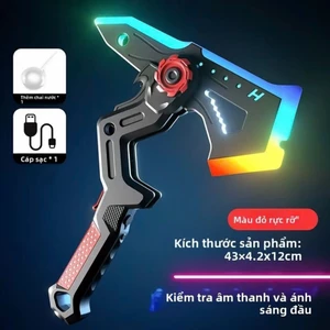 Rìu Đồ Chơi Ánh Sáng Biến Hình LED 2 Chế Độ – Hiệu Ứng Đổi Màu, Phun Sương Cực Ngầu cho bé Toy