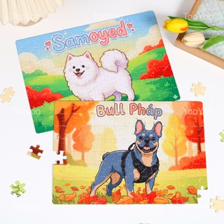 COMBO SỈ tranh ghép A4 20 mảnh; 40 mảnh; 80 mảnh Cún cưng TooYoo TG0029
