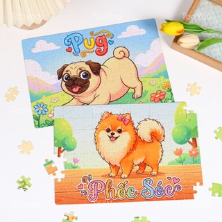COMBO SỈ tranh ghép A4 20 mảnh; 40 mảnh; 80 mảnh Cún cưng TooYoo TG0029