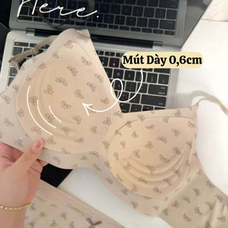 Áo Ngực Nữ Su Không Gọng Mút Vừa May Liền Ôm Nâng V1, Áo Lót Mềm Thoáng Hoạ Tiết Xinh King Shop A-3854