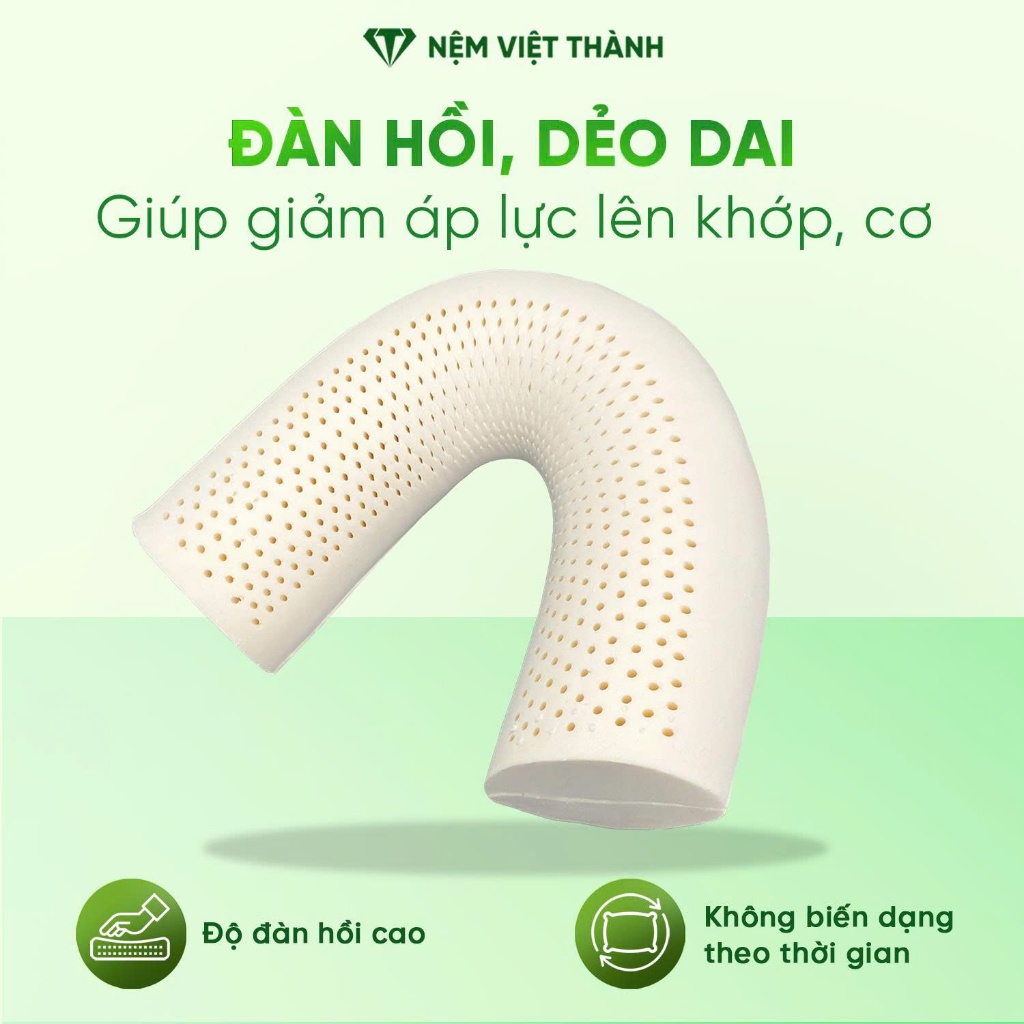 [COMBO KHUYÊN MÃI] Gối Ôm Cao Su Thiên Nhiên Việt Thành, Kích Thước 20x100, Không Nóng Bí, Không Xẹp Lún, Ôm Sát Cơ Thể.