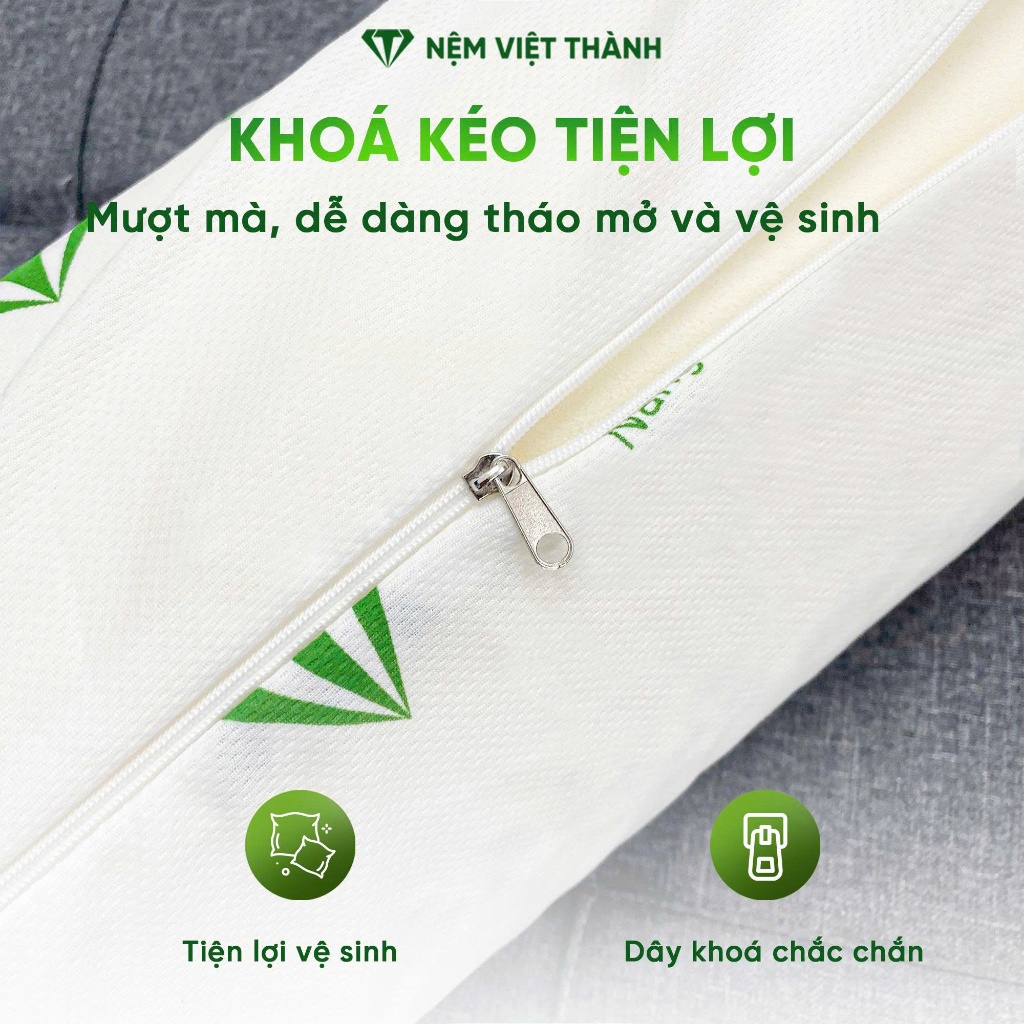 [COMBO KHUYÊN MÃI] Gối Ôm Cao Su Thiên Nhiên Việt Thành, Kích Thước 20x100, Không Nóng Bí, Không Xẹp Lún, Ôm Sát Cơ Thể.