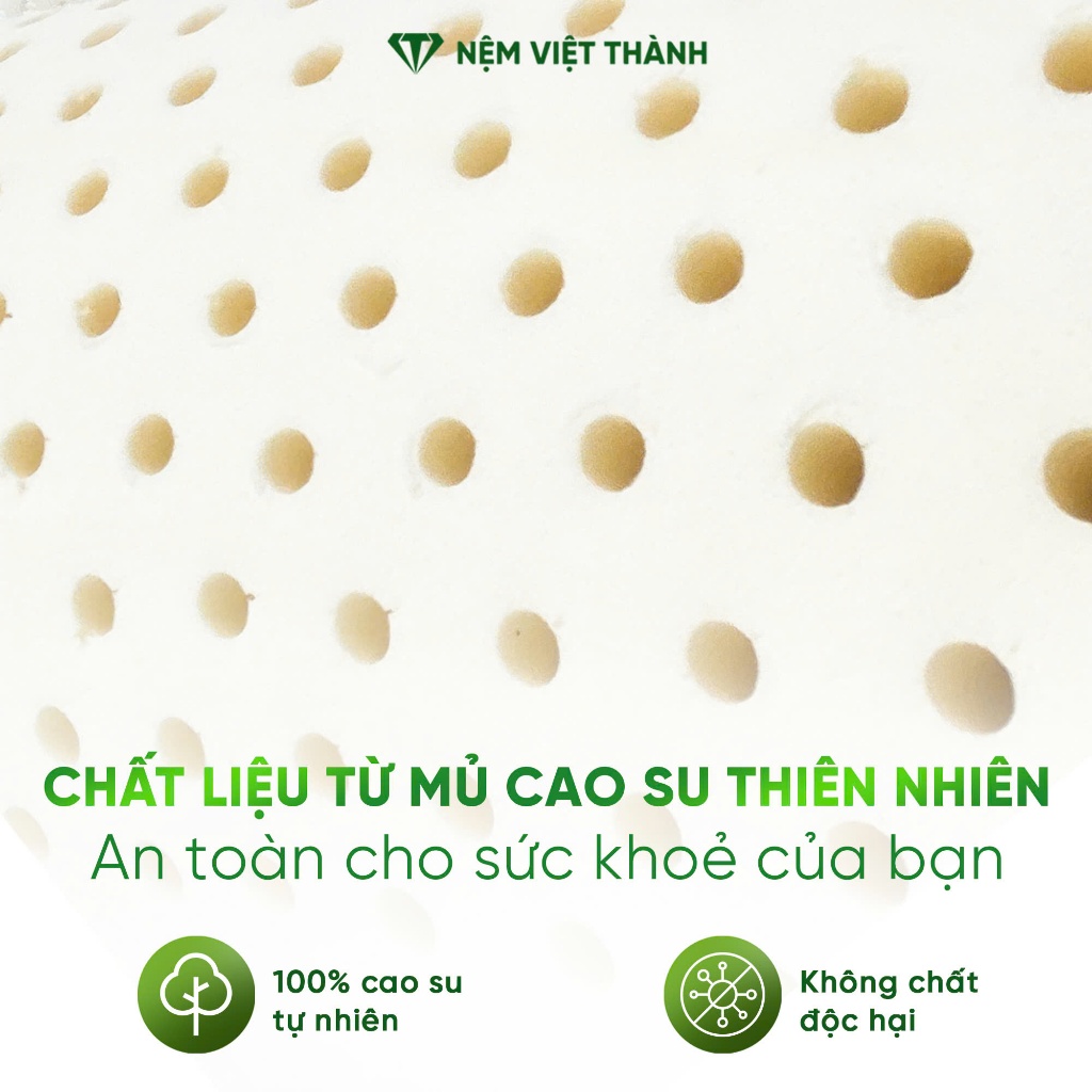 [COMBO KHUYÊN MÃI] Gối Ôm Cao Su Thiên Nhiên Việt Thành, Kích Thước 20x100, Không Nóng Bí, Không Xẹp Lún, Ôm Sát Cơ Thể.