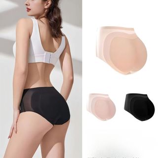 Combo 2 Quần Lót Độn Mông Nữ Su Sọc Gân Tăm Không Đường May, Quần Định Hình V3 Tăng 0,3cm King Shop N-2055
