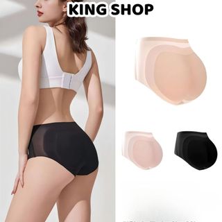 Quần Lót Độn Mông Nữ Su Sọc Gân Tăm Không Đường May, Quần Định Hình Ôm Mông Tăng 0,3cm King Shop N-2055