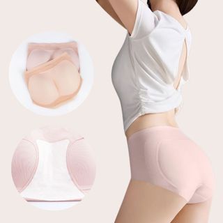 Combo 2 Quần Lót Độn Mông Nữ Su Sọc Gân Tăm Không Đường May, Quần Định Hình V3 Tăng 0,3cm King Shop N-2055
