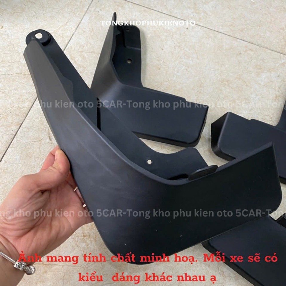 Bộ 4 Chắn Bùn 3D Cho Xe Vinfast Limo Green/ MPV7 chất liệu nhựa dẻo đàn hồi,- Tự lắp đặt dễ dàng