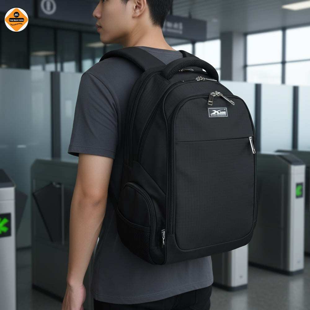 Balo Du Lịch Lớn Đa Năng Xbags XB1002 Cao Cấp Màu Đen, Sang Trọng, Nhiều Ngăn, Đựng Laptop 17 Inch!