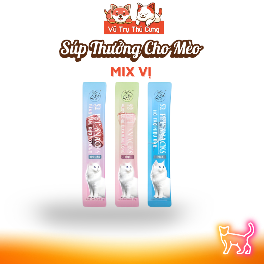 Combo Súp Thưởng Cho Mèo S2Pet Thanh 15g Bổ Sung Nước, Tăng Cân