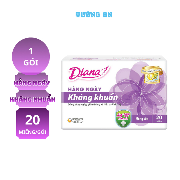 Băng Vệ Sinh Diana Sensi Hằng Ngày Kháng Khuẩn 8-20 miếng