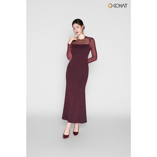 Đầm Nữ 𝐂𝐂𝐇𝐀𝐓 Dáng Ôm Harmony Phối Lưới Chất Liệu Cao Cấp Mềm Mại 25VDC2016OT