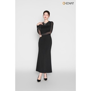 Đầm Nữ 𝐂𝐂𝐇𝐀𝐓 Dáng Ôm Harmony Phối Lưới Chất Liệu Cao Cấp Mềm Mại 25VDC2016OT
