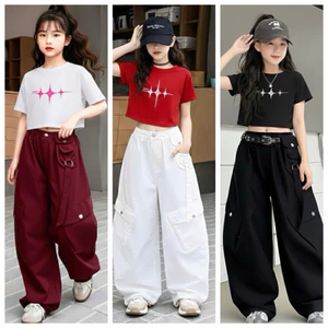 M16.TE - Set quần kaki túi hộp phối áo Ánh Kim cotton cho bé gái/trai (có bán lẻ quần)