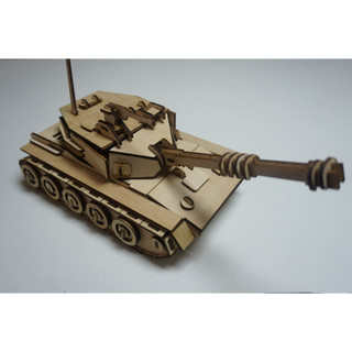 HDLaser mô hình xe tăng lắp ghép DIY-Cars HTK002 (25x15x15cm)