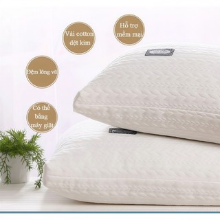Gối massage Chất Liệu Cotton Mềm Chỉnh hình cổ Ngủ ngon Thoáng khí Chống Dị Ứng 40*60cm
