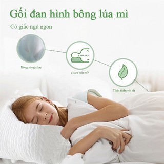 Gối massage Chất Liệu Cotton Mềm Chỉnh hình cổ Ngủ ngon Thoáng khí Chống Dị Ứng 40*60cm