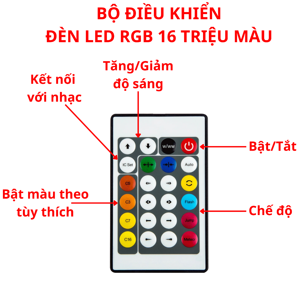 Dây LED Hạt Gạo Trang Trí Tết, Đuổi Nháy Theo Nhạc Chống Nước Điều Khiển Remote Và App Bluetooth