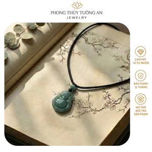 Vòng Cổ Tiểu Thần Tài Lam Ngọc