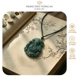 Vòng Cổ Đại Thần Tài Lam Ngọc
