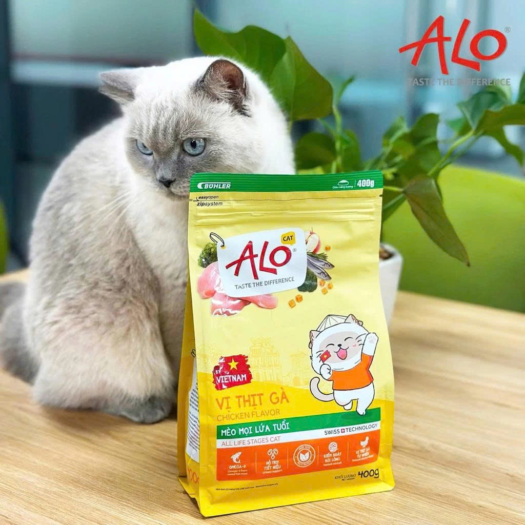 Thức ăn cho mèo ALO CAT dinh dưỡng sạch từ nguyên liệu Việt Nam dành cho mèo mọi lứa tuổi - 2.6kg