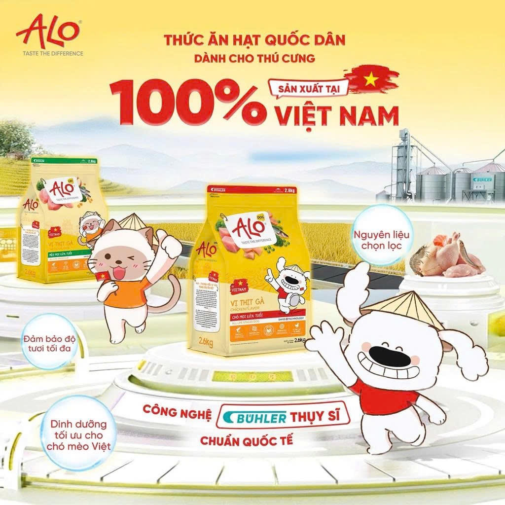 Thức ăn cho mèo ALO CAT dinh dưỡng sạch từ nguyên liệu Việt Nam dành cho mèo mọi lứa tuổi - 2.6kg