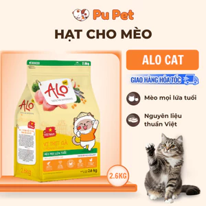 Thức ăn cho mèo ALO CAT dinh dưỡng sạch từ nguyên liệu Việt Nam dành cho mèo mọi lứa tuổi - 2.6kg