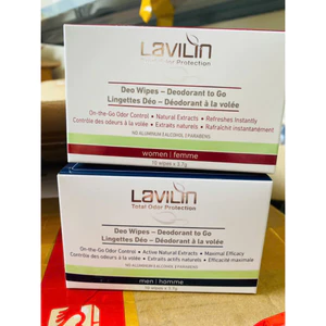 khử mùi dành cho nam và dành cho nữ LAVILIN Underarm Deodorant Wipes