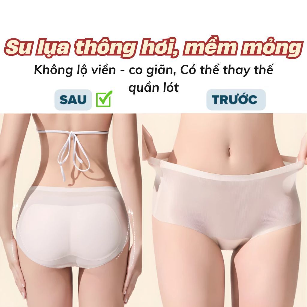 Quần độn mông su lụa cao cấp mỏng nhẹ nâng đỡ v3 căng tròn tự nhiên sexy viền tàng hình LANIXA N2055