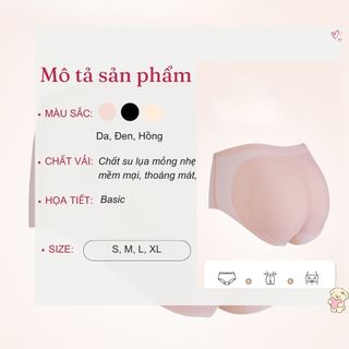 Quần lót nữ độn mông v3 tròn đầy tự nhiên gợi cảm SEXY su lụa cao cấp mềm mịn thoáng mát DEVARI 2055