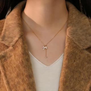 Dây Chuyền Mặt Ngựa Vàng Nhỏ Xinh-Thiết Kế Có Thể Kéo Dãn Điều Chỉnh Dài - Đính Đá Zirconia Lấp Lánh