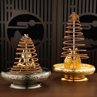 Khay Cắm Hương Vòng Tròn Hợp Kim Đồ Thờ Cúng Chống Tàn Hương Rơi Thiết Kế Rồng Cá Tinh Tế
