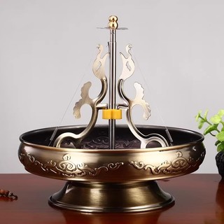 Khay Nhang Cắm Hương Vòng Hợp Kim Đồ Thờ Cúng Phật Thiết Kế Rồng Cá Tinh Tế Ngăn Tàn Hương Rơi