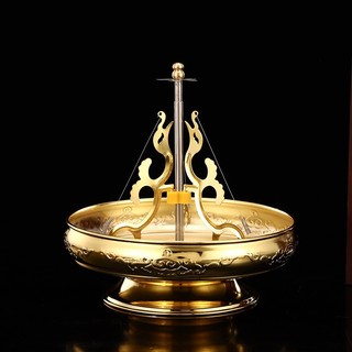 Khay Cắm Hương Vòng Tròn Hợp Kim Đồ Thờ Cúng Chống Tàn Hương Rơi Thiết Kế Rồng Cá Tinh Tế