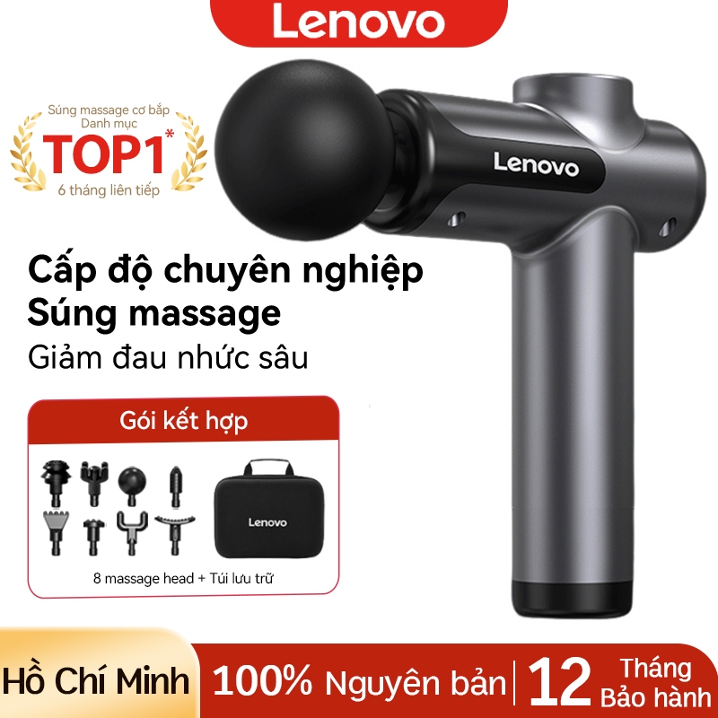 Máy Massage Cầm Tay Mini lenovo N3-8 đầu massage chuyên dụng, lực đấm mạnh 8mm 99 Chế Độ, Lực Đấm Siêu Khỏe 13.800 Vòn