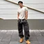 Quần Cargo Pant Kaki 300gsm DINOMAN , Quần Túi Hộp Nam Nữ Ống Rộng Basic QTH01