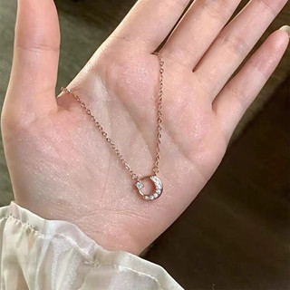 Dây Chuyền Nữ Mặt Trăng Ngôi Sao Đính Đá - Thiết Kế Tinh Tế Hợp Mọi Trang Phục