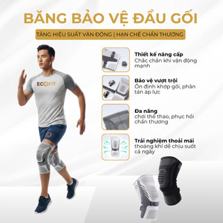 Băng bảo vệ đầu gối ECOFIT 7613 tăng áp xương bánh chè dạng lò xo – phiên bản nâng cao, có dây đeo
