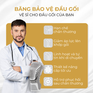 Băng bảo vệ đầu gối ECOFIT 7613 tăng áp xương bánh chè dạng lò xo – phiên bản nâng cao, có dây đeo