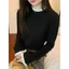 Áo Nỉ Giữ Nhiệt Phối Ren Nữ Co Giãn 4 Chiều Form Ôm Boddy Áo Phối Ren Trắng Đen Nữ Size S -2XL BEU