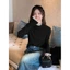 Áo Nỉ Giữ Nhiệt Phối Ren Nữ Co Giãn 4 Chiều Form Ôm Boddy Áo Phối Ren Trắng Đen Nữ Size S -2XL BEU