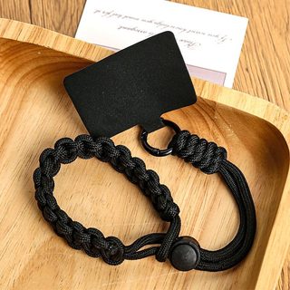 【Chamvn】Dây đeo điện thoại có thể điều chỉnh dây đeo tay rộng dệt tay cổ tay ngắn chống mất