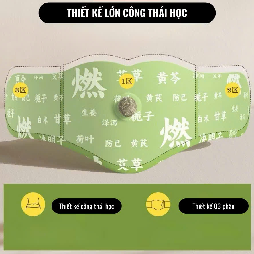 U11_ Miếng Dán Ngải Cứu Hộp 5 Miếng Size 52cm ,Giúp Giữ Ấm, Thảo Dược Thiên Nhiên