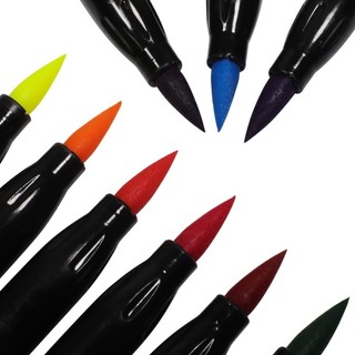 MONT MARTE - Bộ 12 Bút Lông Màu Dạng Cọ ♥ Bút Dạ Tô Màu ♥ Colouring Brush Markers Signature 12pc ♥ Vẽ, Viết Calligraphy