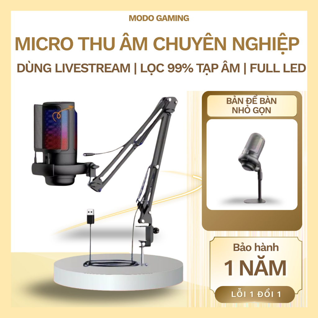 Micro Livestream Thu Âm Chuyên Nghiệp ShouFei ME6S LED RGB, Màng Lọc ...