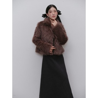 Áo khoác lông OLV thời trang sang trọng Fur Loose Coat nhiều màu phù hợp đi chơi đi tiệc